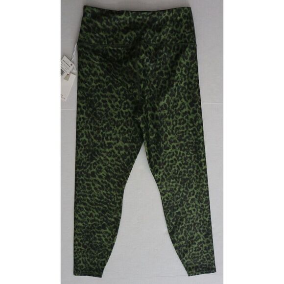 Good American GP0672 Women Sz 2 Pesto Green Leopard Core Power 7/8 Leggings $131 - Picture 2 of 7